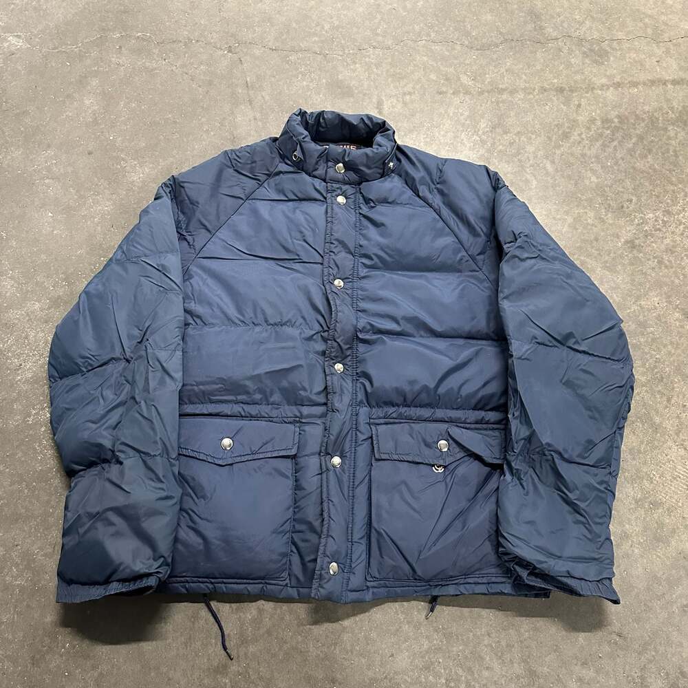 Vintage Argus Navy Blue Duck Down Insulated Puffer Jacket Men's Size S